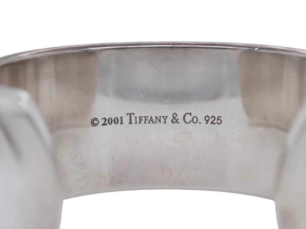 Tiffany & Co. 1837 Sterling Silver Wide Cuff Bracelet w Box & Pouch