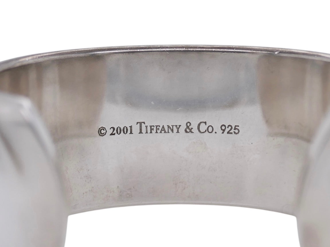 Tiffany & Co. 1837 Sterling Silver Wide Cuff Bracelet w Box & Pouch